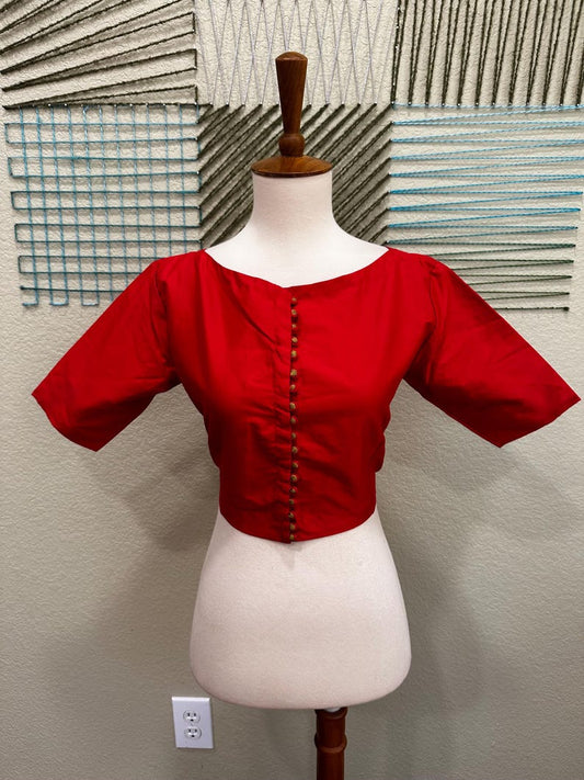 Cocktail Blouse for Saree – Pattern Blouse- Artisan Silk Blouse – Festive & Wedding Ethnic Wear