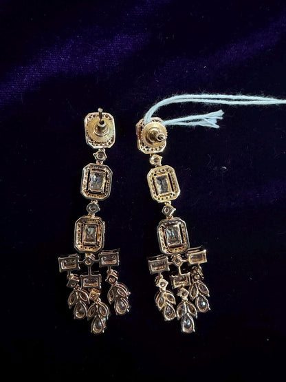 Diamond Earrings Bridal Jewelry Costume silver jewelry Alloy based Jewelry  - SHABURIS Fashion Jewelry