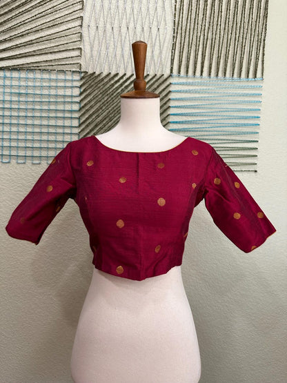 Cocktail Blouse for Saree – Pattern Blouse- Artisan Silk Blouse – Festive & Wedding Ethnic Wear