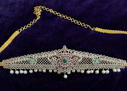 Diamond Vaddanam Bridal Vaddanam Costume silver jewelry Alloy based Jewelry  - SHABURIS Fashion Jewelry