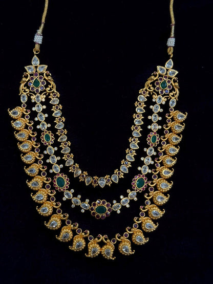 Diamond Necklace Bridal necklace Costume silver jewelry Alloy based Jewelry  - SHABURIS Fashion Jewelry