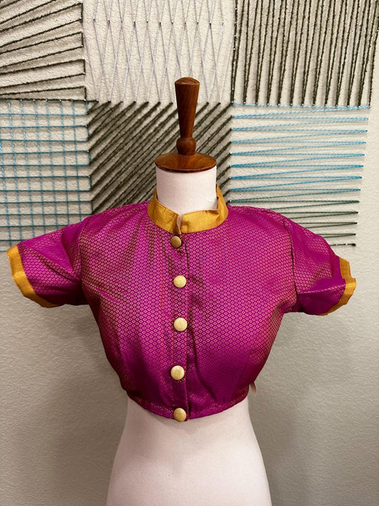 Cocktail Blouse for Saree – Pattern Blouse- Artisan Silk Blouse – Festive & Wedding Ethnic Wear