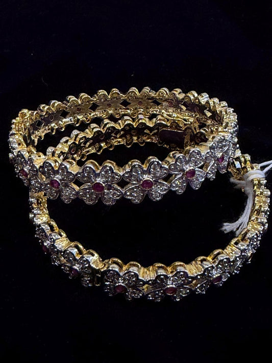 Diamond Bangles Bridal Jewelry Costume silver jewelry Alloy based Jewelry  - SHABURIS Fashion Jewelry