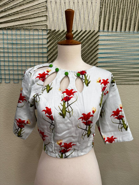 Cocktail Blouse for Saree – Pattern Blouse- Artisan Silk Blouse – Festive & Wedding Ethnic Wear