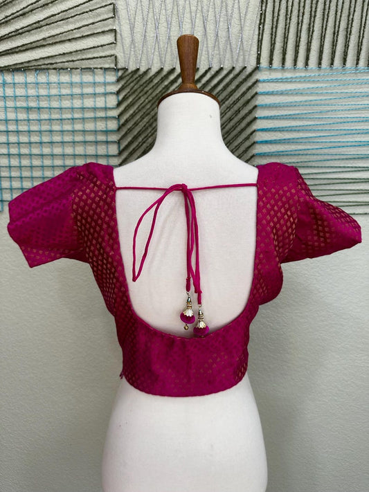 Cocktail Blouse for Saree – Pattern Blouse- Artisan Silk Blouse – Festive & Wedding Ethnic Wear