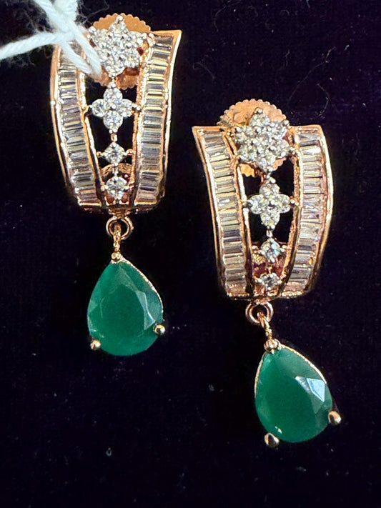 Diamond Earrings Bridal Jewelry Costume silver jewelry Alloy based Jewelry  - SHABURIS Fashion Jewelry