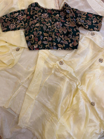 Cocktail saree with blouse
