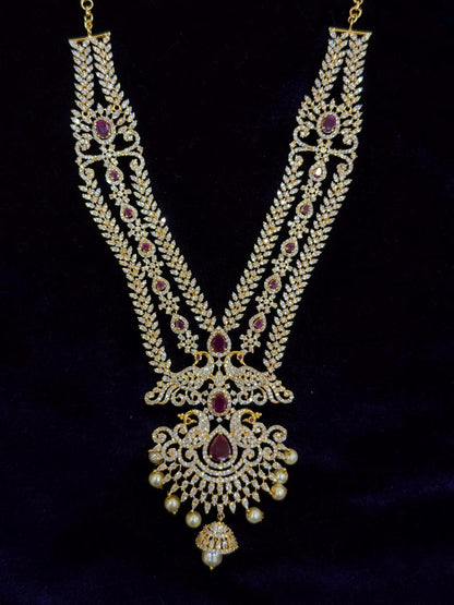 Diamond Necklace Bridal necklace Costume silver jewelry Alloy based Jewelry  - SHABURIS Fashion Jewelry