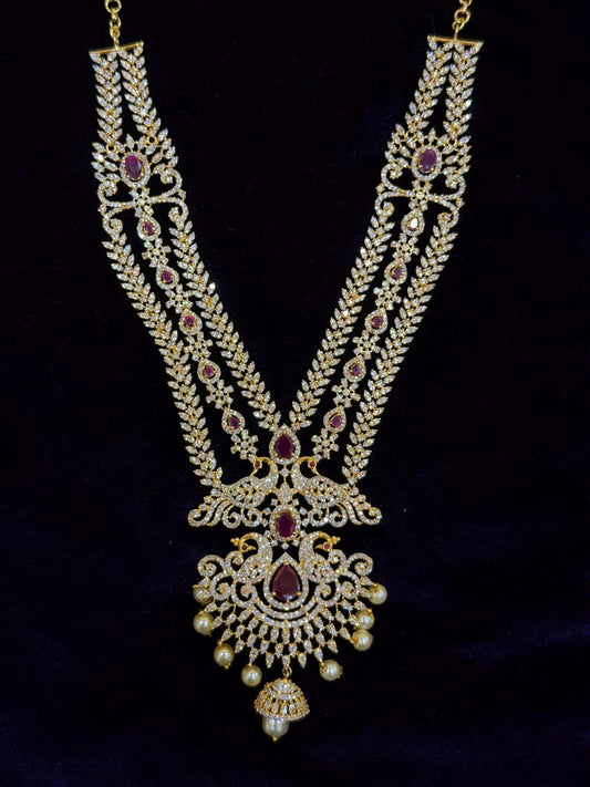 Diamond Necklace Bridal necklace Costume silver jewelry Alloy based Jewelry  - SHABURIS Fashion Jewelry