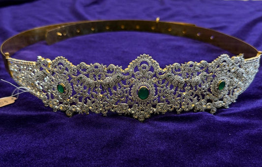 Diamond Vaddanam Bridal Vaddanam Costume silver jewelry Alloy based Jewelry  - SHABURIS Fashion Jewelry