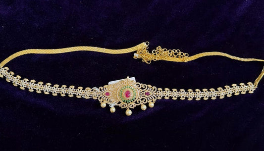 Diamond Vaddanam Bridal Vaddanam Costume silver jewelry Alloy based Jewelry  - SHABURIS Fashion Jewelry