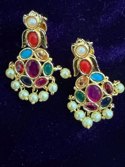 Diamond Earrings Bridal Jewelry Costume silver jewelry Alloy based Jewelry  - SHABURIS Fashion Jewelry