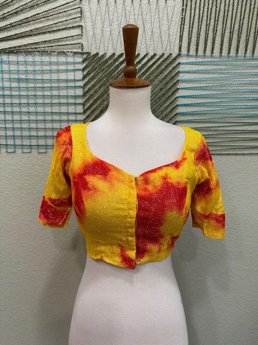 Cocktail Blouse for Saree – Pattern Blouse- Artisan Silk Blouse – Festive & Wedding Ethnic Wear