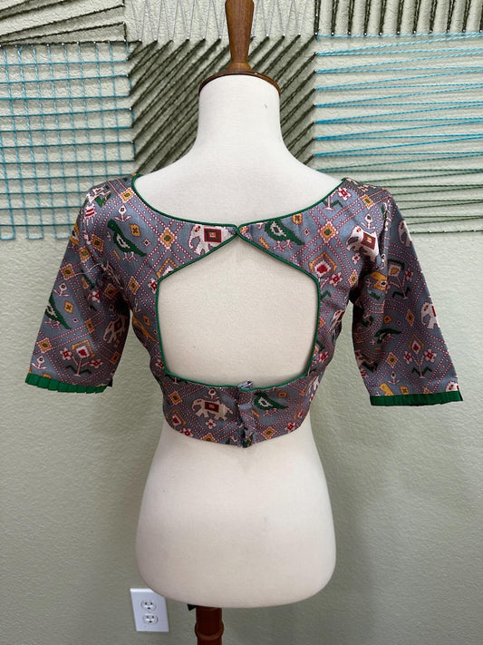 Cocktail Blouse for Saree – Pattern Blouse- Artisan Silk Blouse – Festive & Wedding Ethnic Wear
