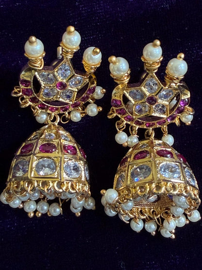 Diamond Earrings Bridal Jewelry Costume silver jewelry Alloy based Jewelry  - SHABURIS Fashion Jewelry
