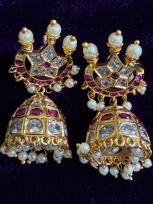 Diamond Earrings Bridal Jewelry Costume silver jewelry Alloy based Jewelry  - SHABURIS Fashion Jewelry