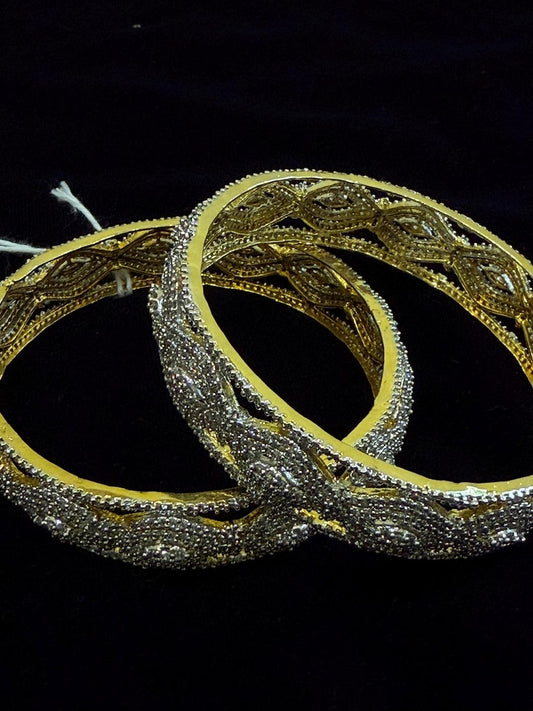 Diamond Bangles Bridal Jewelry Costume silver jewelry Alloy based Jewelry  - SHABURIS Fashion Jewelry