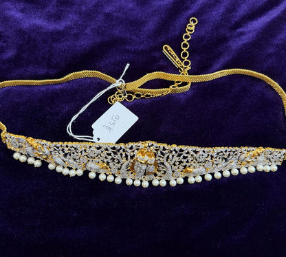 Diamond Vaddanam Bridal Vaddanam Costume silver jewelry Alloy based Jewelry  - SHABURIS Fashion Jewelry