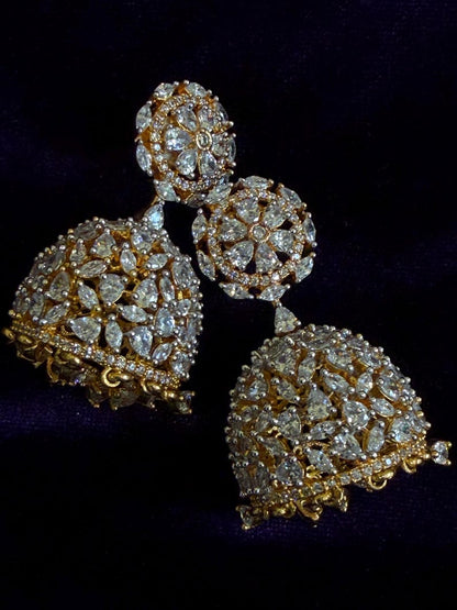 Diamond Earrings Bridal Jewelry Costume silver jewelry Alloy based Jewelry  - SHABURIS Fashion Jewelry
