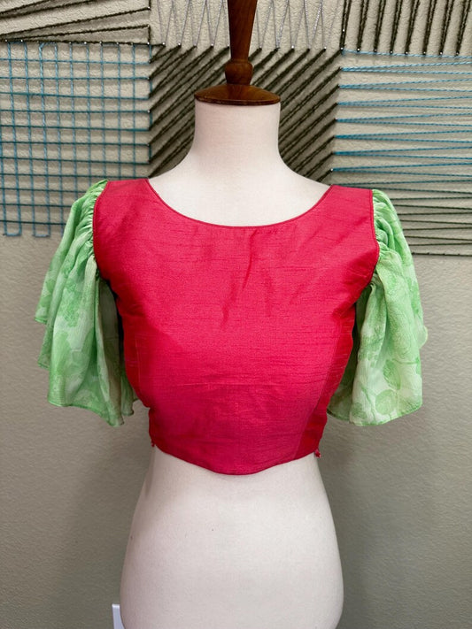 Cocktail Blouse for Saree – Pattern Blouse- Artisan Silk Blouse – Festive & Wedding Ethnic Wear