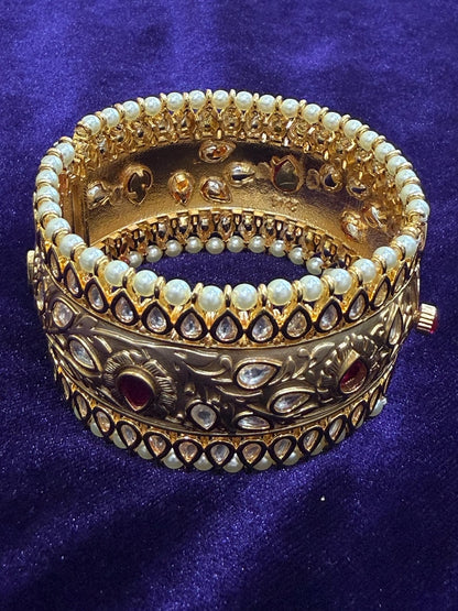 Diamond Bangles Bridal Jewelry Costume silver jewelry Alloy based Jewelry  - SHABURIS Fashion Jewelry