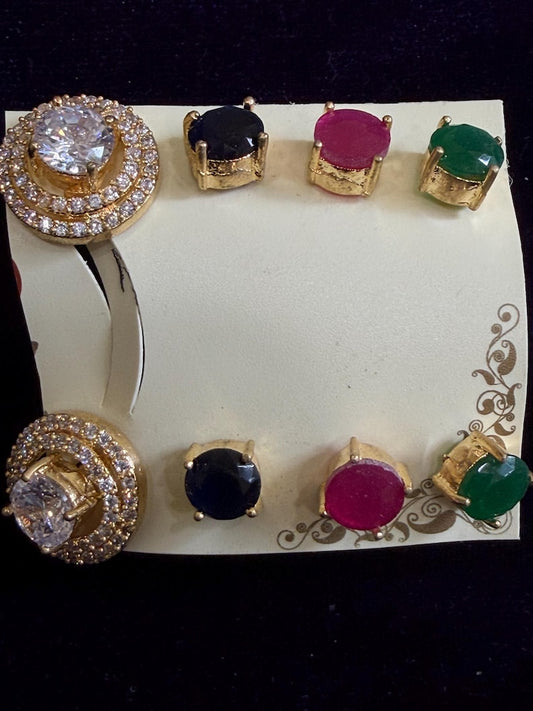 Diamond Earrings Bridal Jewelry Costume silver jewelry Alloy based Jewelry  - SHABURIS Fashion Jewelry