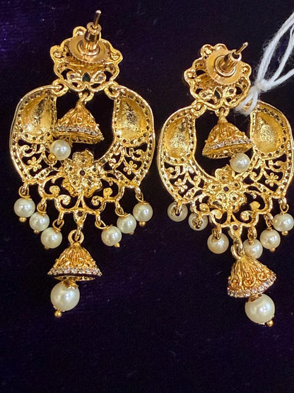 Diamond Earrings Bridal Jewelry Costume silver jewelry Alloy based Jewelry  - SHABURIS Fashion Jewelry