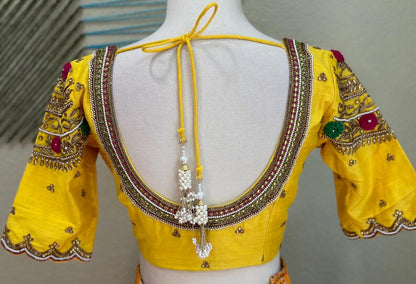 Maggam work Blouse for Saree –   blouse- Artisan Silk Blouse – Festive & Wedding Ethnic Wear