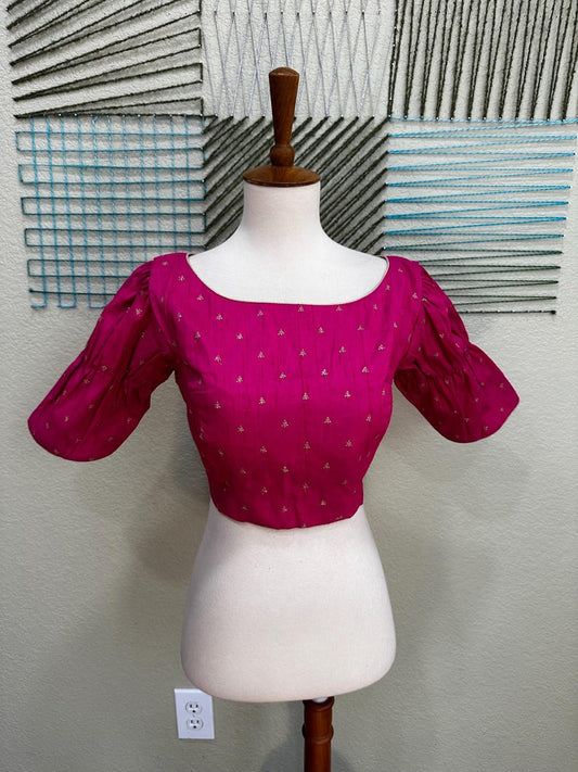 Cocktail Blouse for Saree – Pattern Blouse- Artisan Silk Blouse – Festive & Wedding Ethnic Wear