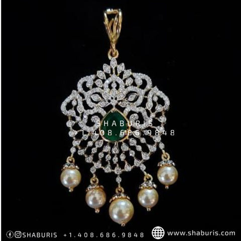 Diamond Tikka Diamond Pendant Mang Tikka Wedding jewelry south indian jewelry 925 silver jewelry