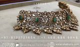 Victorian Diamond Choker Pure Silver jewelry Indian ,diamond Necklace,Indian Necklace,Indian Bridal,Indian Wedding Jewelry-NIHIRA-SHABURIS