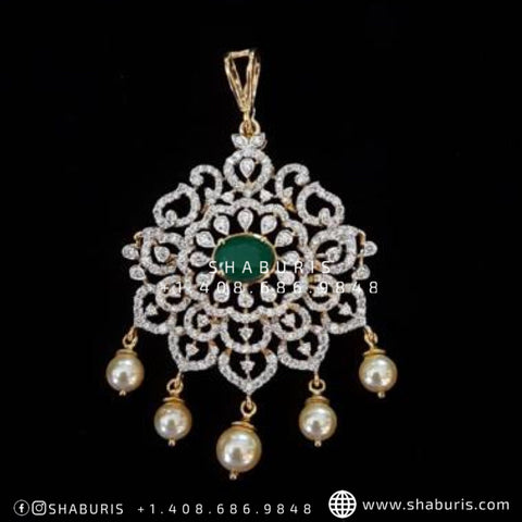 Diamond Tikka Diamond Pendant Mang Tikka Wedding jewelry south indian jewelry 925 silver jewelry