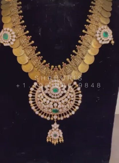 Nakshi necklace Pure Silver Jewelry Bridal Necklace Long haram