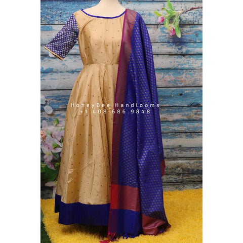 Chanderi,Indian Designer anarkali,Indian Stitched Dress for women, zardhosi maggam mirror work green Dress ,Indian Partywear Dress Duppatta