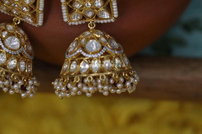 Pure Silver Jewellery Indian ,Big Studs,Big Indian Studs,Jhumkas,Indian Bridal,Indian Wedding Jewelry,pure Silver jewelry-NIHIRA-SHABURIS