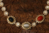 Polki Diamond Choker Pure Silver jewelry Indian ,polki Necklace,Indian Necklace,uncut diamond choker,diamond haram-NIHIRA-SHABURIS
