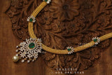 Swarovski Diamond Necklace Pure Silver jewelry Indian ,diamond Necklace,Indian Necklace,diamond buttalu,diamond haram-SHABURIS