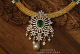 Swarovski Diamond Necklace Pure Silver jewelry Indian ,diamond Necklace,Indian Necklace,diamond buttalu,diamond haram-SHABURIS