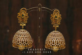 Diamond Jhumka ,diamond earrings,Pure silver Jhumkas Indian,Indian Earrings,Indian Wedding Jewelry -NIHIRA-SHABURIS