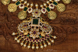 Indian Temple Jewelry Lordess Lakshmi Devi Antique Jewelry - kasumala kasuharam Lakshmi kasumala temple jewelry traditional jewelry Lordess
