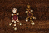 Bollywood Jewelry,Pure Silver Jewellery,Navaratan Necklace,Big Indian studs,Indian Bridal,Indian Wedding Jewelry-NIHIRA-SHABURIS
