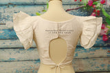 Saree blouse | simple blouse | Saree stitched Blouse | ruffle | Silk Blouse | sleeve blouse |white blouse|white saree blouse