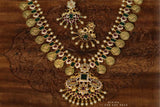 Indian Temple Jewelry Lordess Lakshmi Devi Antique Jewelry - kasumala kasuharam Lakshmi kasumala temple jewelry traditional jewelry Lordess