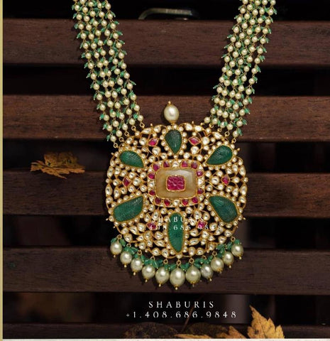Polki pendant set pure silver, diamond set,Swarovski diamond,Indian diamond necklace silver,diamond set for kids,kids jewelry,Indian jewelry