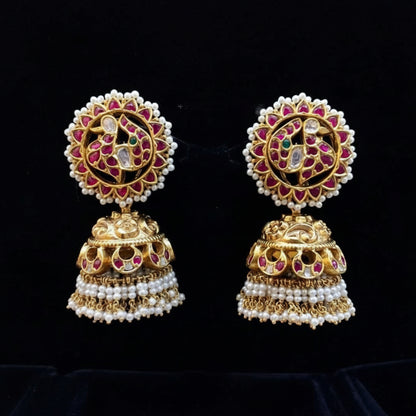 Polki Studs Polki Earrings Cocktail Earrings Diamond Studs Diamond Earrings Simple Studs Pearl Studs 925 Silver Earrings Silver Jewelry - SHABURIS