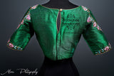 Designer blouse | Maggamwork Blouse | Indian Bridal Blouse | from HoneyBee Handlooms