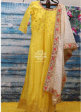 Yellow kameez | salwar with duppatta | Indian Designerwear | Indian Bridal Dress | salwar suit | kameez |HoneyBee Handlooms