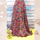 Skirt | Summer Skirt | Floral Skirt | Crepe Skirt | Long Skirt | Lehenga Skirt | Soft Fabric Skirt | Full Length Skirt | HoneyBeeHandlooms