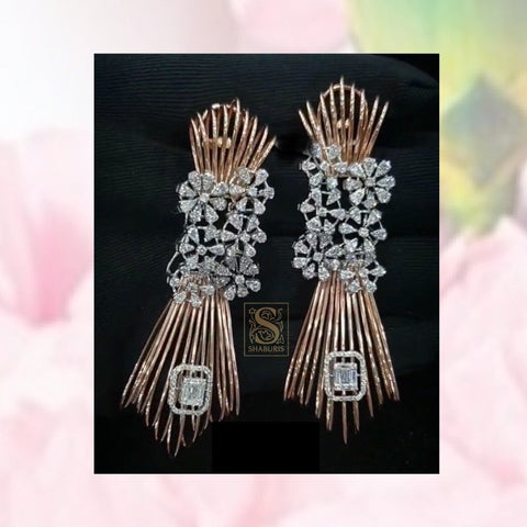 Latest Indian Jewelry,Pure Silver Jewellery Indian,Diamond look Earring,Kundan earrings,Indian Bridal,Indian Wedding Jewelry-NIHIRA-SHABURIS