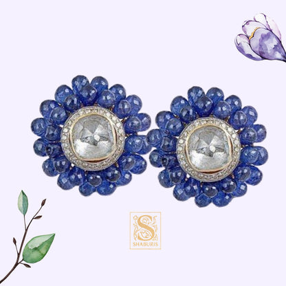 Latest Indian Jewelry,Pure Silver Jewellery Indian ,Lyte Weight Jewelry,Studs,Earrings,Indian Bridal,Indian Wedding Jewelry-NIHIRA-SHABURIS